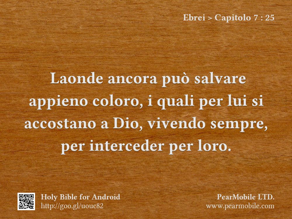 Ebrei, Capitolo 7:25